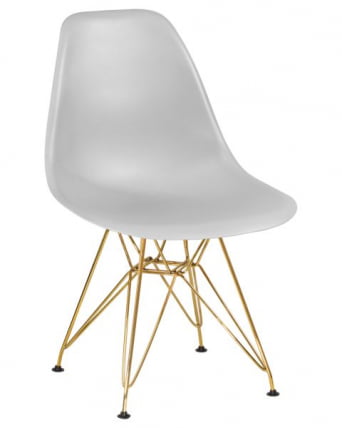 Стул обеденный ДОБРИН ДСР (ножки золотые, цвет светло-серый (ГР-01)) 4 шт / DOBRIN DSR (GR-01))_1