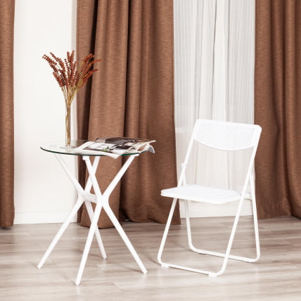 Стул складной ФОЛДЕР (мод. 3016) каркас: металл, сиденье/спинка: пластик, 48,5 х 48 х 82,5 см, вхите (белый) / FOLDER (mod. white_10