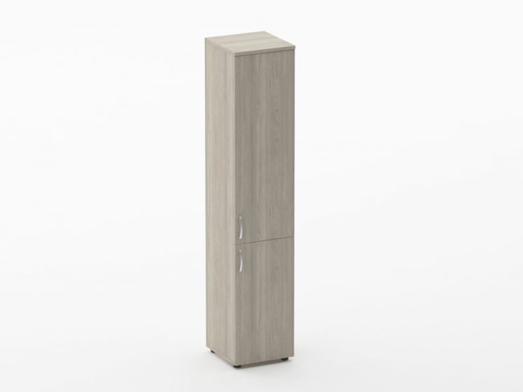 Шкаф высокий закрытый Глассй 6.19.13Пр Дуб сантана светлый / Glassy_0