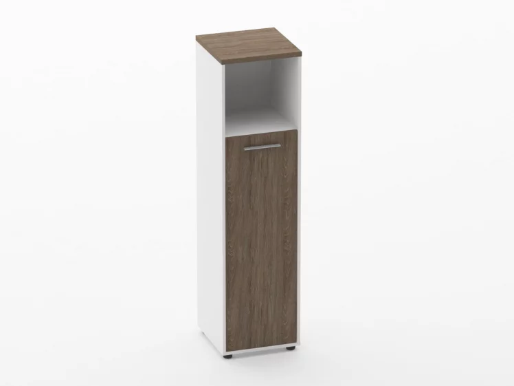 Шкаф 3 узкий закрытый с нишей Дека 10.16.13Пр Дуб Верцаска/Белый / Deka_0