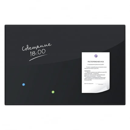 Доска магнитно-маркерная стеклянная БРАУБЕРГ 60х90 см Черная / BRAUBERG_1