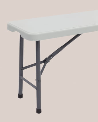 Скамейка складная пластиковая Кейт 180 (ХДПЕ) Белый / (HDPE)_3