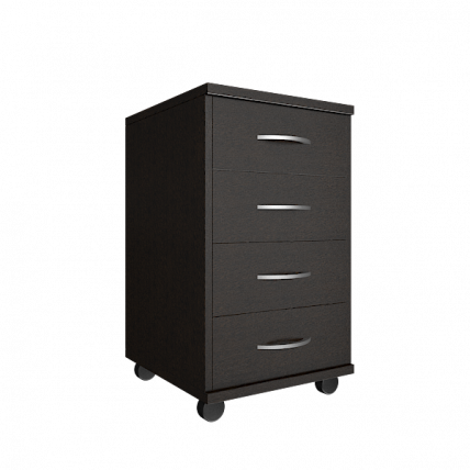 Тумба подкатная (4 ящика, с замком) Рива А.ТМ-4Ф Венге Цаво / Riva А.ТМ-4F_0