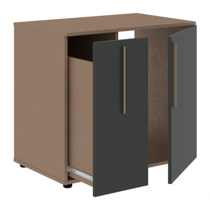 Тумба под фригобар ВЕЛИОН ВГР 8655 Яшма черный Кобра / VELION VGR_1