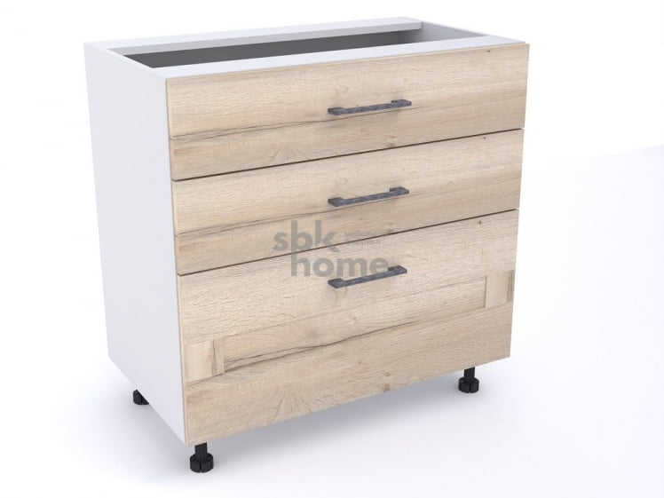 Стол с ящиками СЯ-80, Дублин (800*470*820) Дуб галифакс белый, 21618_0