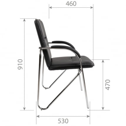 Комплект офисных кресел CХАИРМАН 851 экокожа Черный / CHAIRMAN_4