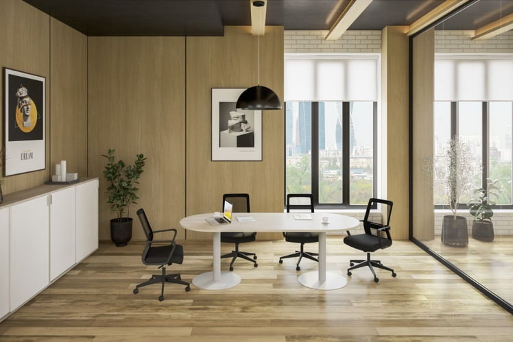 Мебель для офиса Сигма №9 Белый Дуб светлый / Sigma_1