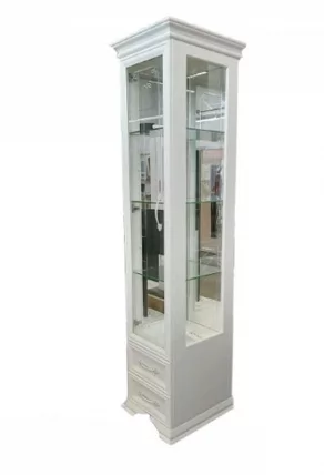 Шкаф с витриной Грация 490 Белый_0