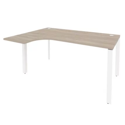 Стол эргономичный левый на П-образном м/к ОНИКС О.МП-СА-4Л Дуб Аттик/Белый / ONIX O.MP-SA-4L_0