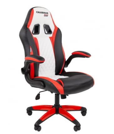 Кресло геймерское CХАИРМАН ДРАЙВ (ГАМЕ) 15 черный/красный/белый / CHAIRMAN (GAME)_0
