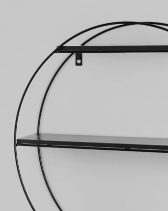 Полка Луна черная Черный мрамор / Luna_3