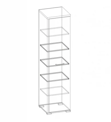 Шкаф-пенал с полками Карисма 5.1в Венге/белый глянец_1