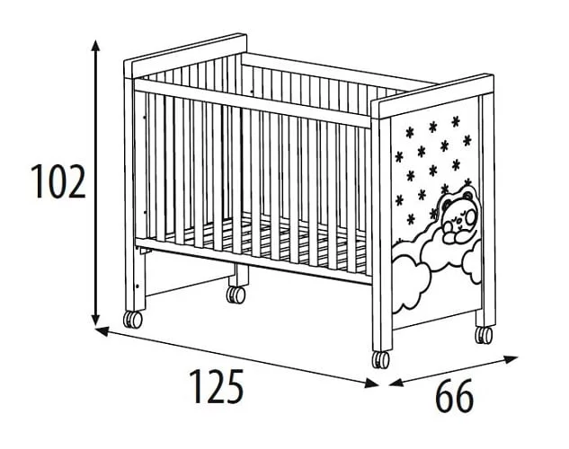 Кровать Микуна Долсе Лусе Релакс Плус 120кс60 Вхите/Грей / Micuna Dolce Luce Relax Plus 120x60 White/Grey_7