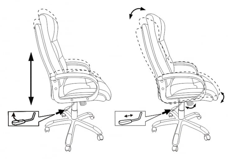 Кресло руководителя Бюрократ CХ-824 Серо-голубой Лигхт-28 / CH-824 Light-28_4