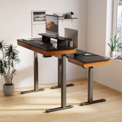 Стол для компьютера c электрической регулировкой по высоте и 2 ящиками ЕУРЕКА ЕРК-ЕД-И55-ВН / c EUREKA ERK-ED-I55-WN_11