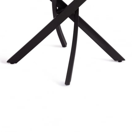 Стол МАНЗАНА ЛДСП/ХПЛ/металл, 100 х 100+30 х 75 см, Кварцит светлый/черный / MANZANA ЛДСП/HPL/металл,_3