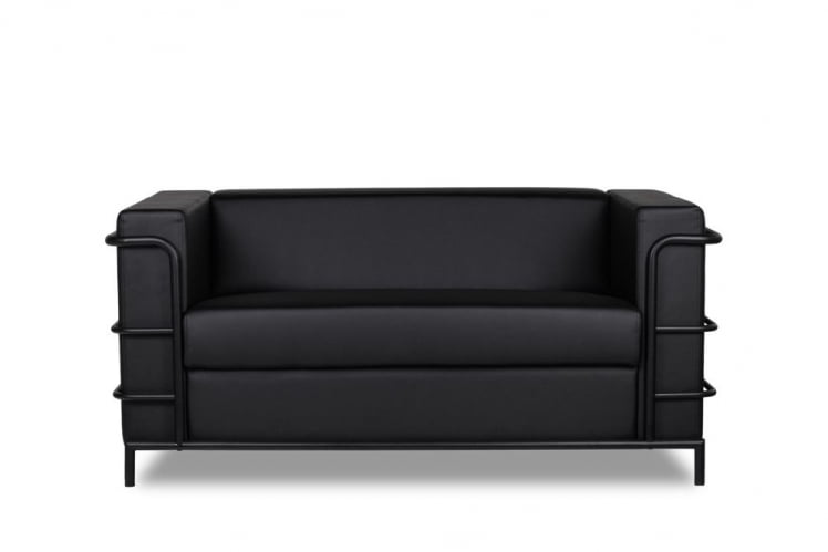 Диван двухместный Аполло 2.0 (2Д) Черный Еуролине 9100 / Euroline_1