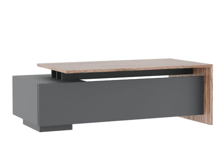 Стол письменный на опорной тумбе ДЭЛИ ДЛИ37210032 Орех Антрацит / DALI DLI37210032_1