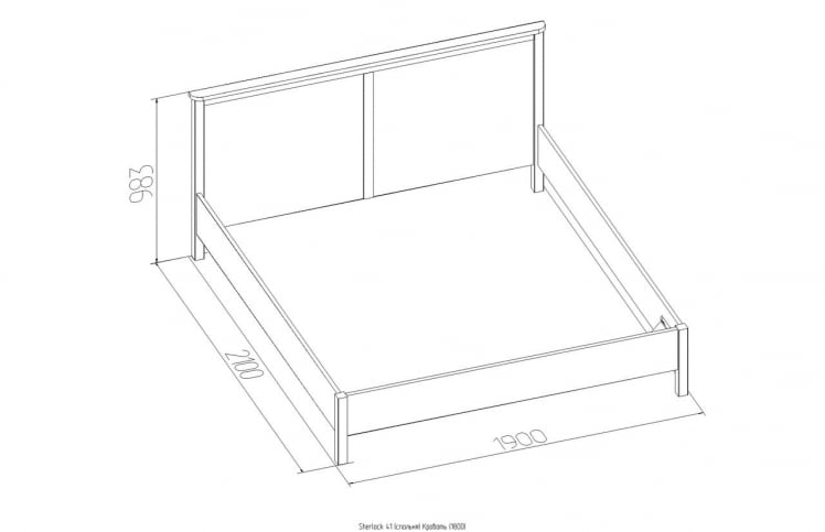 Кровать (1800) Шерлоcк 41 Орех шоколадный (спальня) / Sherlock_1