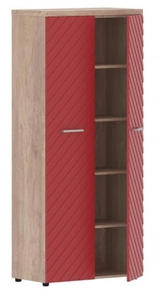 Шкаф с глухими дверьми и топом Торр ЛУКС ТЛХC 85.1 Дуб Каньон Красный / Torr LUX TLHC_1
