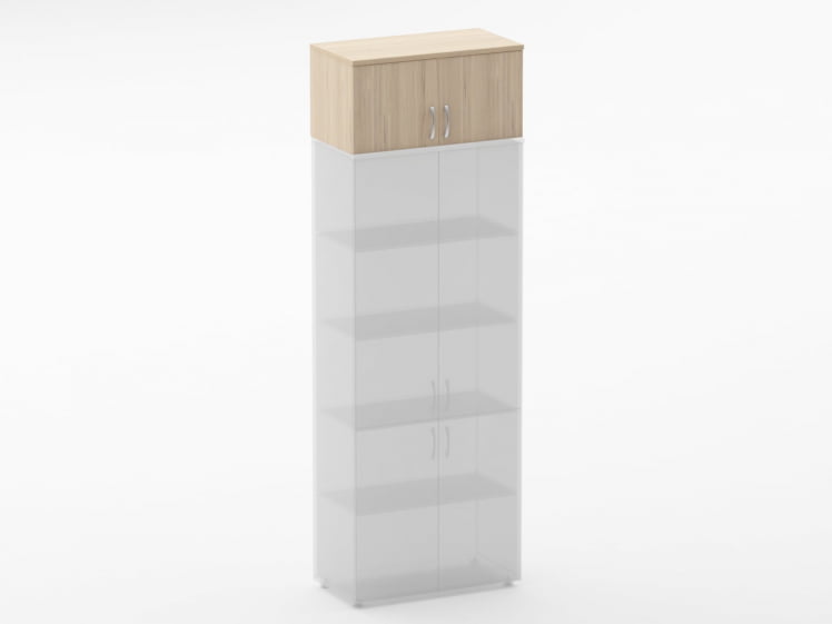 Антресоль широкая Глассй 6.04.131 Дуб молочный / Glassy_0