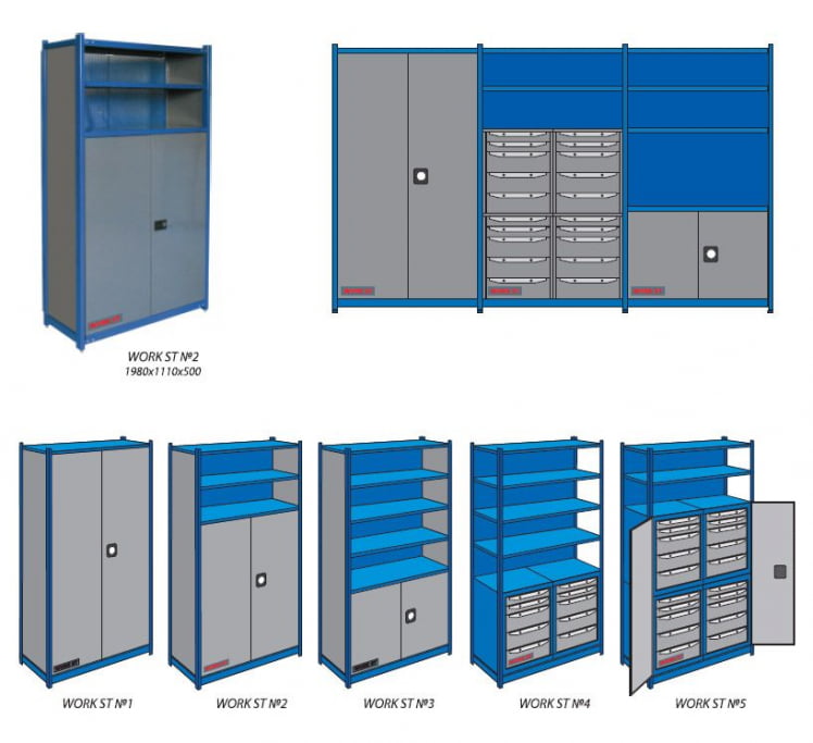 Шкаф инструментальный Комплект ВОРК СТ №4 / WORK ST_1