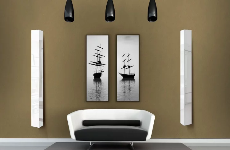 Поворотный шкаф в белом глянцевом стекле Иглу Шелф Венге_0