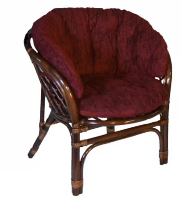 Кресло Багама, подушки коричневые или светлые полные Бахама5 миндаль матовый / Bahama5_1