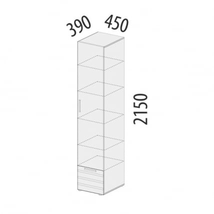 Шкаф-пенал (лев/прав) Денвер 400.06_3