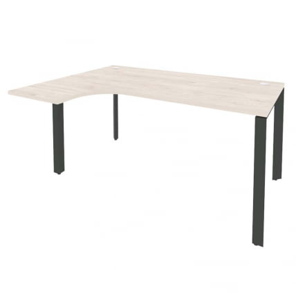 Стол эргономичный левый на П-образном м/к ОНИКС О.МП-СА-4Л Денвер Светлый/Антрацит / ONIX O.MP-SA-4L_0