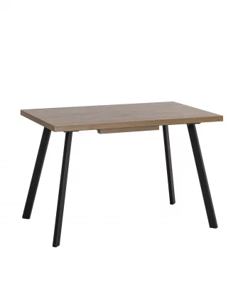 Стол обеденный раскладной Плаин раскладной 116-158*74 Дуб Ка/черный / Plain_0