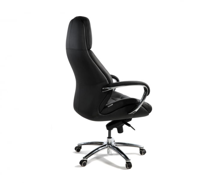Кресло руководителя ПОРСCХЕ кожа Черный / PORSCHE_3