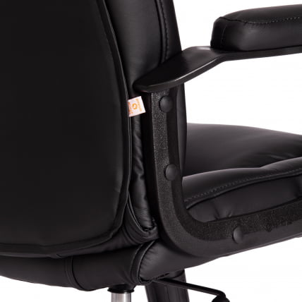 Кресло БЕРГАМО хром (22) кож/зам, черный, 36-6 / BERGAMO_13