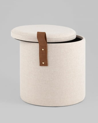 Пуф с ящиком Эркки КСС белый / XS_3