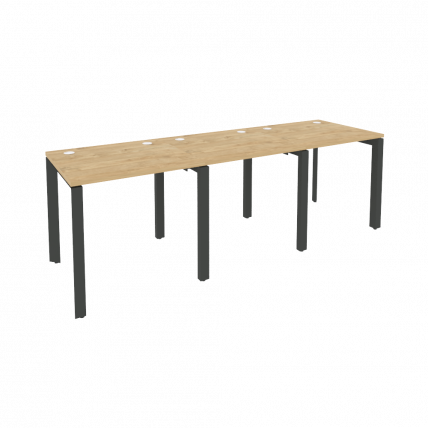 Рабочая станция на П-образном м/к ОНИКС О.МП-РС-3.0.7 Тиквуд Светлый/Антрацит / ONIX O.MP-RS-3.0.7_0