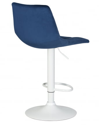 Стул барный ДОБРИН ТАИЛОР ВХИТЕ Синий велюр МДЖ9-117 / DOBRIN TAILOR WHITE MJ9-117_3