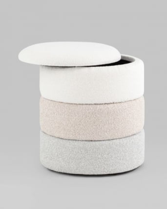 Пуф с ящиком Хиве С букле бежевый / Hive S_2