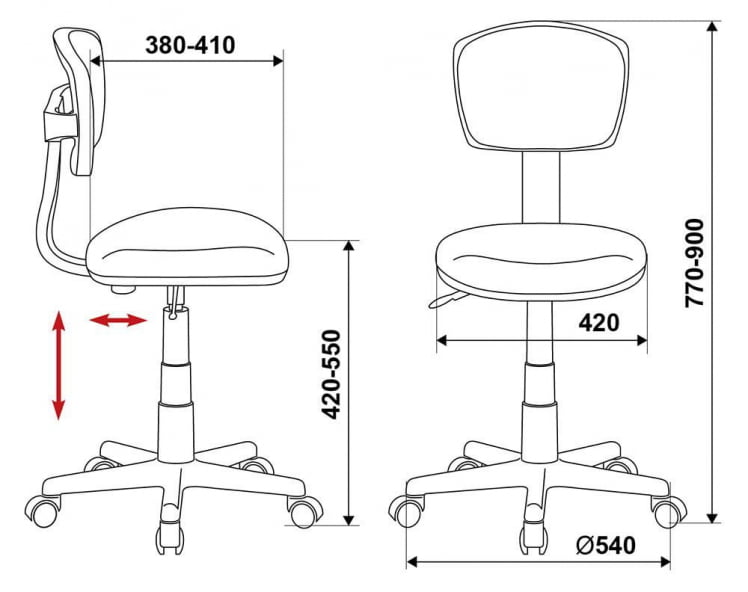 Кресло детское Бюрократ CХ-299/ПК/ФЛИПФЛОП_П / CH-299/PK/FLIPFLOP_P_8