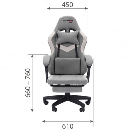 Кресло для геймеров CХАИРМАН ГАМЕ CХ26 Серый-бежевый / CHAIRMAN GAME CH26_4