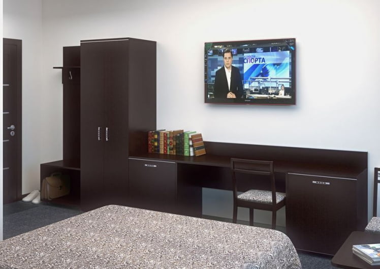 Стол с 2-мя тумбами и бортиком (левый) ЛИГХТ С-СТ-170 Л Венге Цаво / LIGHT_1