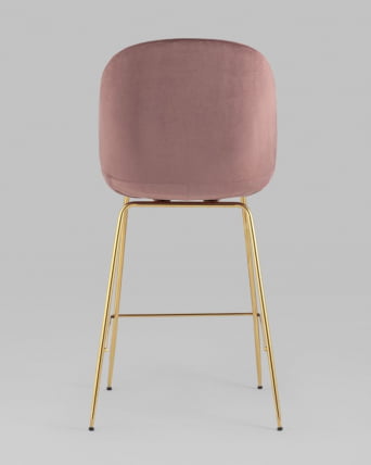 Стул полубарный Беетле со спинкой голд Темно-розовый / Beetle gold_3