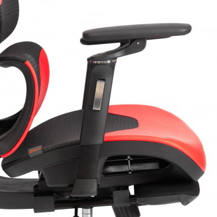 Кресло КингКобра иск. кожа / сетка, черный / красный / KingCobra_17