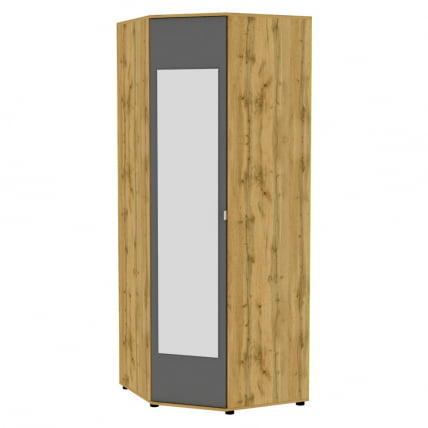 Шкаф распашный Алиса(Х6_М2)2230х854х854сторцевойручкой(ДВ-Графит) / Алиса(H6_M2)2230х854х854сторцевойручкой(ДВ-Графит)_0