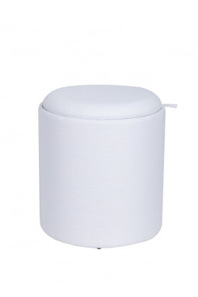 Пуф-столик с ящиком Хюгге С рогожка Белый / S_1