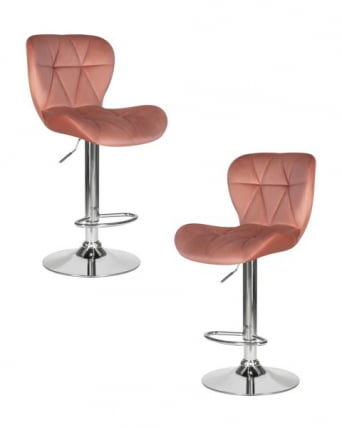 Стул барный ДОБРИН БАРНИ (пудрово-розовый велюр (МДЖ9-32)) 2 шт / DOBRIN BARNY (MJ9-32))_0