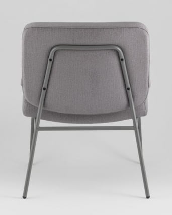 Кресло Эбигейл велюр серый, каркас серый_4