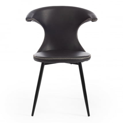 Стул ФЛАИР (мод. 9020) экокожа/металл, 60 х 56 х 78 см , серый 22/черный / FLAIR (mod._4