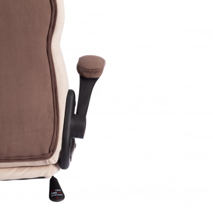 Кресло офисное БАЗУКА флок , коричневый/бежевый/коричневый перфорированный, 6/7/6/06 / BAZUKA_12