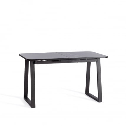 Стол МАЛТИДО ЛДСП/ХПЛ/металл, 130 х 75+30 х 75 см, Мрамор черный/черный / MALTIDO ЛДСП/HPL/металл,_3