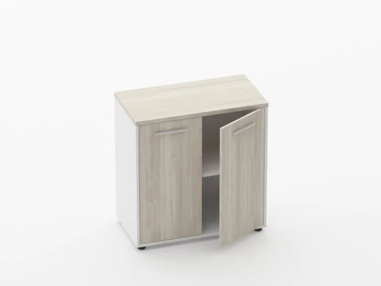 Шкаф 1 широкий закрытый Дека 10.08.111 Дуб Сантана светлый/Белый / Deka_1